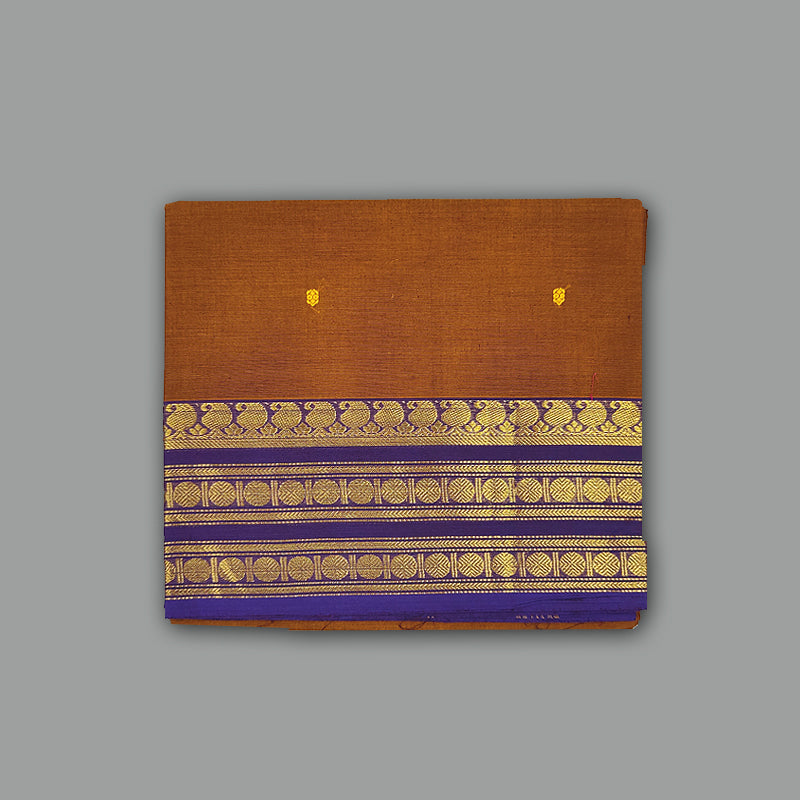 Hayagrivas Brown Handloom Chettinad Cotton Saree SSCKBF86F1-19