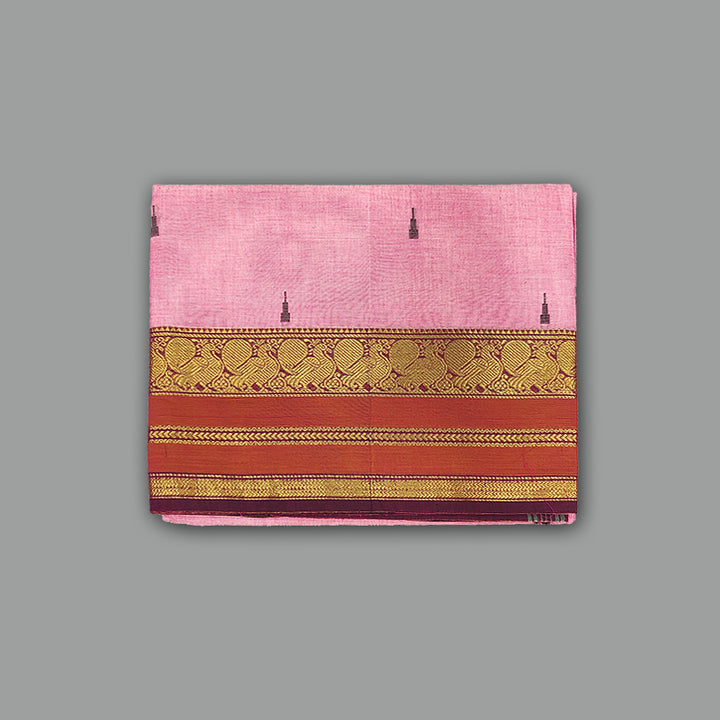 Hayagrivas Baby Pink Handloom Chettinad Cotton Saree SSKBF86F1-28