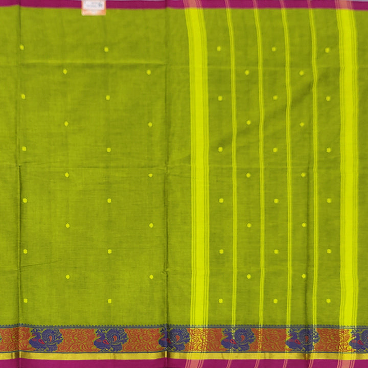 Hayagrivas Parrot Green Handloom Chettinad Cotton Saree SSKBF86F1-39