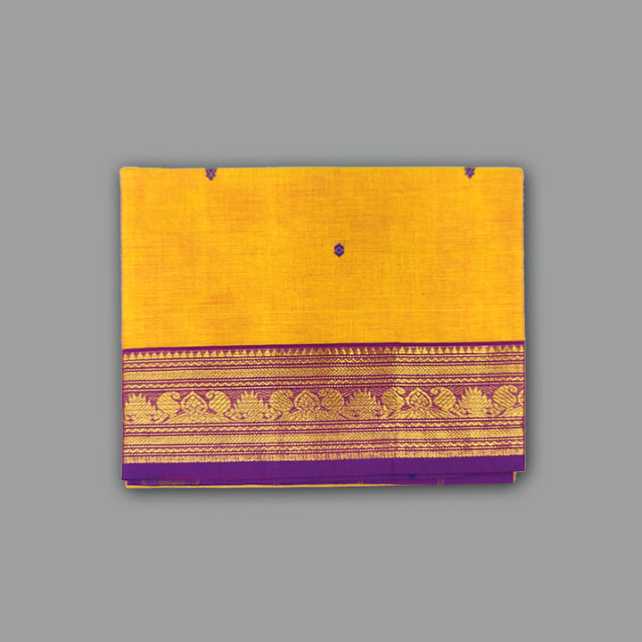Hayagrivas Mustard Yellow Handloom Chettinad Cotton Saree SSCKBF86F1-53