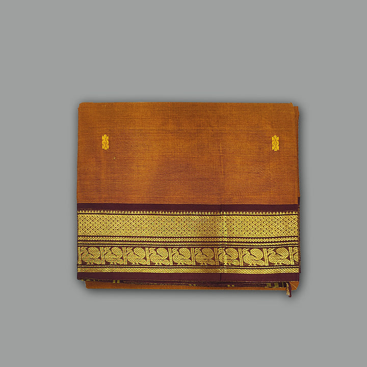 Hayagrivas Deep Mustard Handloom Chettinad Cotton Saree SSCKBF86F1-60