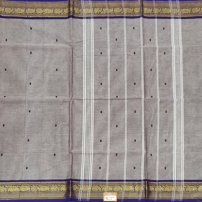 Hayagrivas Grey Handloom Chettinad Cotton Saree SSKBF86F1-65