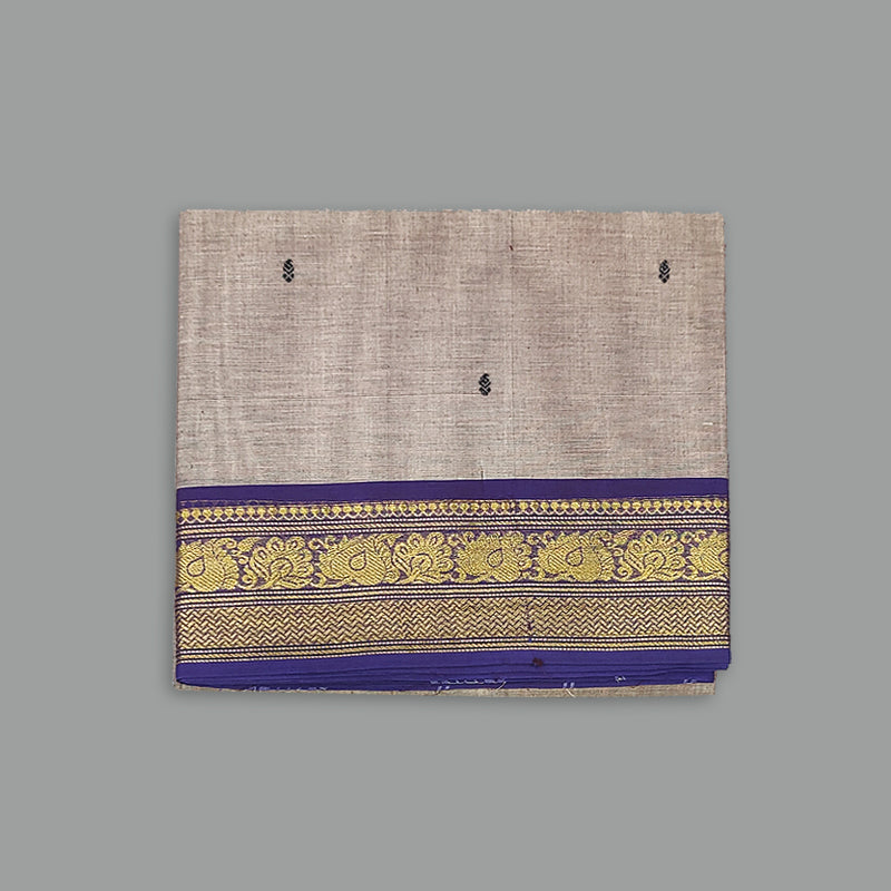 Hayagrivas Grey Handloom Chettinad Cotton Saree SSKBF86F1-65