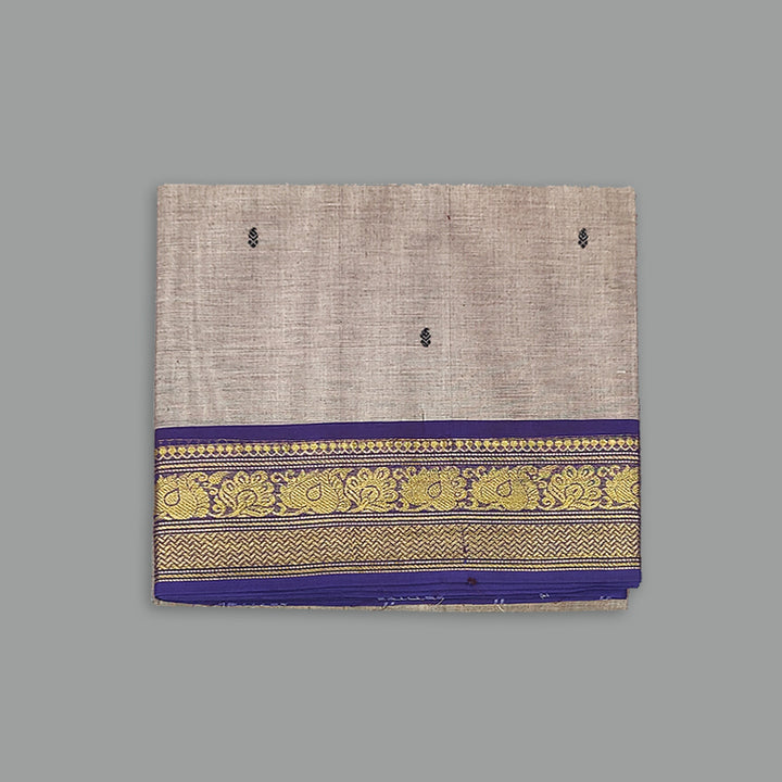 Hayagrivas Grey Handloom Chettinad Cotton Saree SSKBF86F1-65