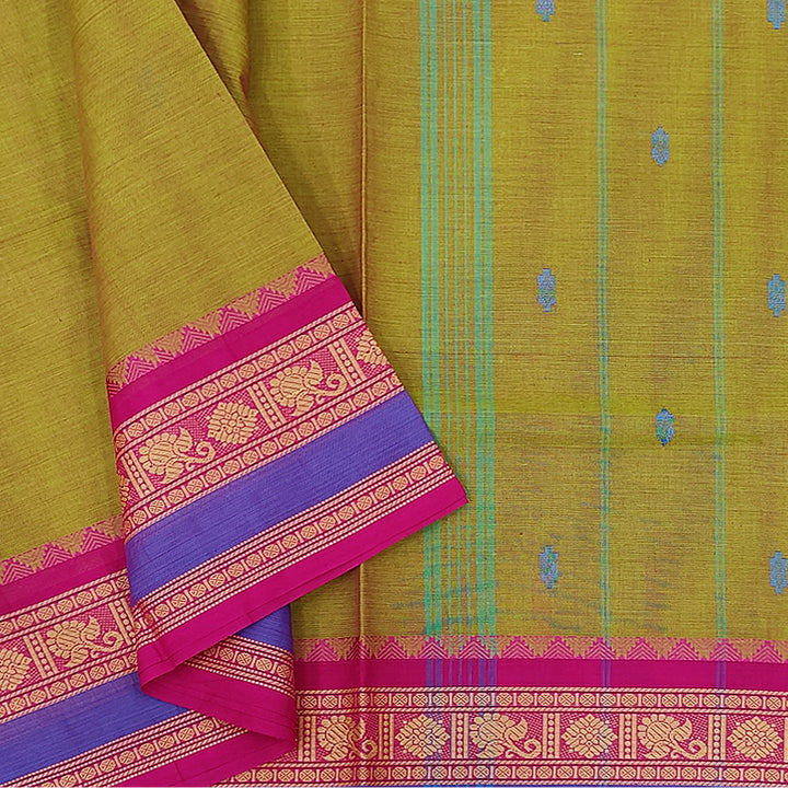 Hayagrivas Manthalir Green Handloom Chettinad Cotton Saree SSKBF86F1-70