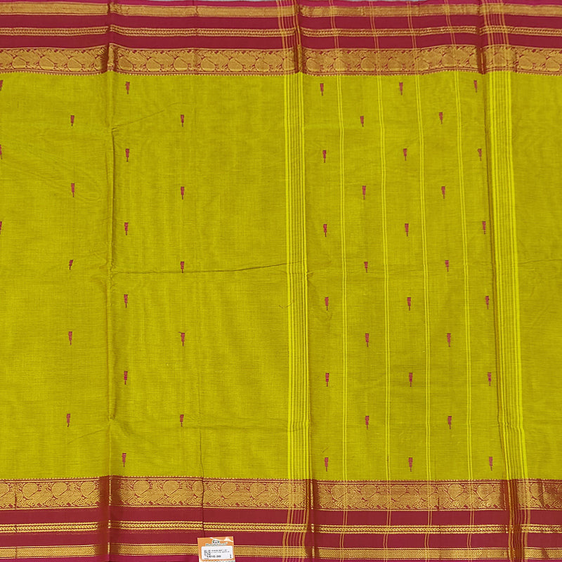 Hayagrivas Sampanga Yellow Handloom Chettinad Cotton Saree SSKBF86F1-87