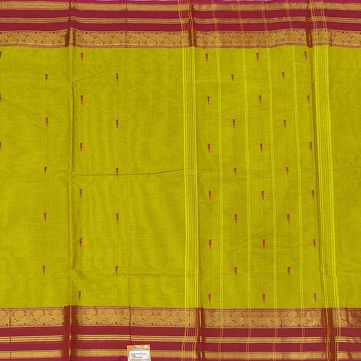 Hayagrivas Sampanga Yellow Handloom Chettinad Cotton Saree SSKBF86F1-87