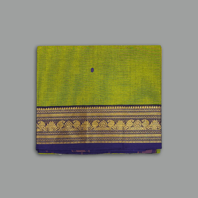 Hayagrivas Parrot Green Handloom Chettinad Cotton Saree SSKBF86F1-92