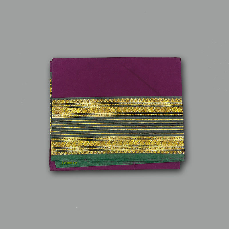 Hayagrivas Purple Handloom Chettinad Cotton Saree SSCKBF87F1-88