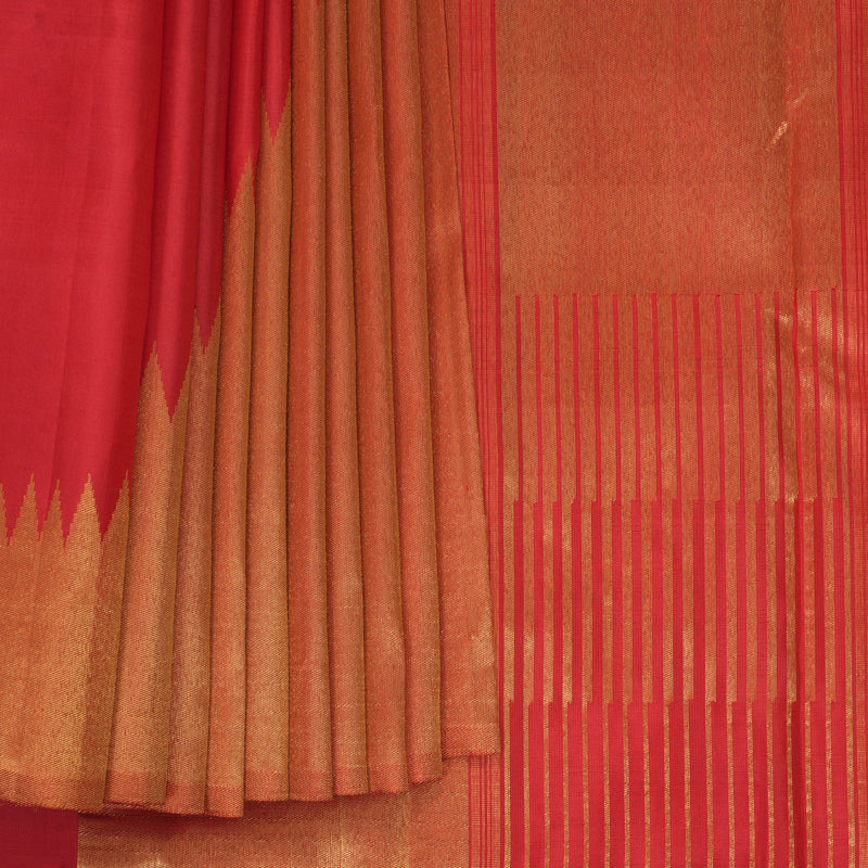 Hayagrivas Handloom Red Kanjivaram Silk Saree SSKBF90F2-1