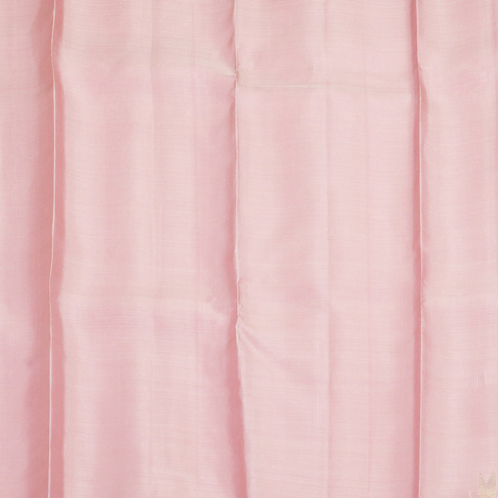 Hayagrivas Handloom Pastel Pink Kanjivaram Silk Saree with Pista Green Border SSKBF90F3-1