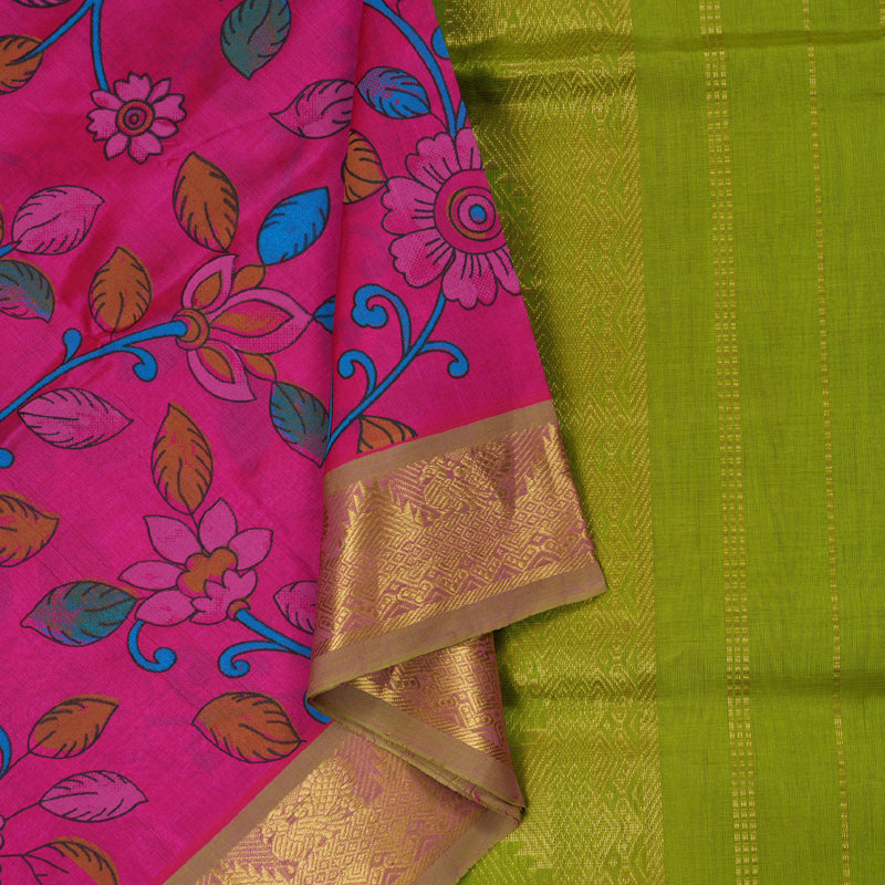 Hayagrivas Handloom Printed Silk Cotton Saree SWBD692K1-10