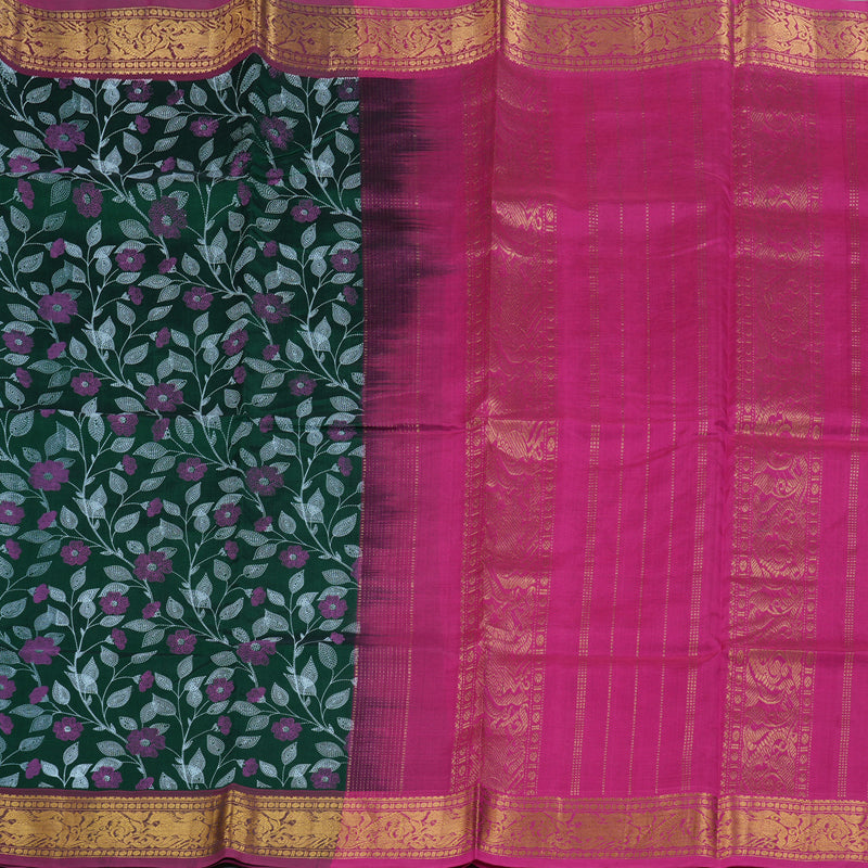 Hayagrivas Handloom Printed Silk Cotton Saree SWBD692K1-12