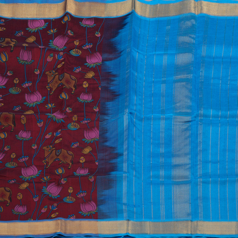 Hayagrivas Handloom Printed Silk Cotton Saree SWBD692K1-13