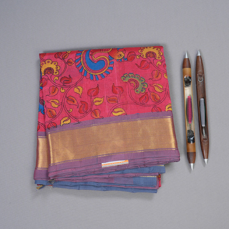 Hayagrivas Handloom Printed Silk Cotton Saree SWBD692K1-17