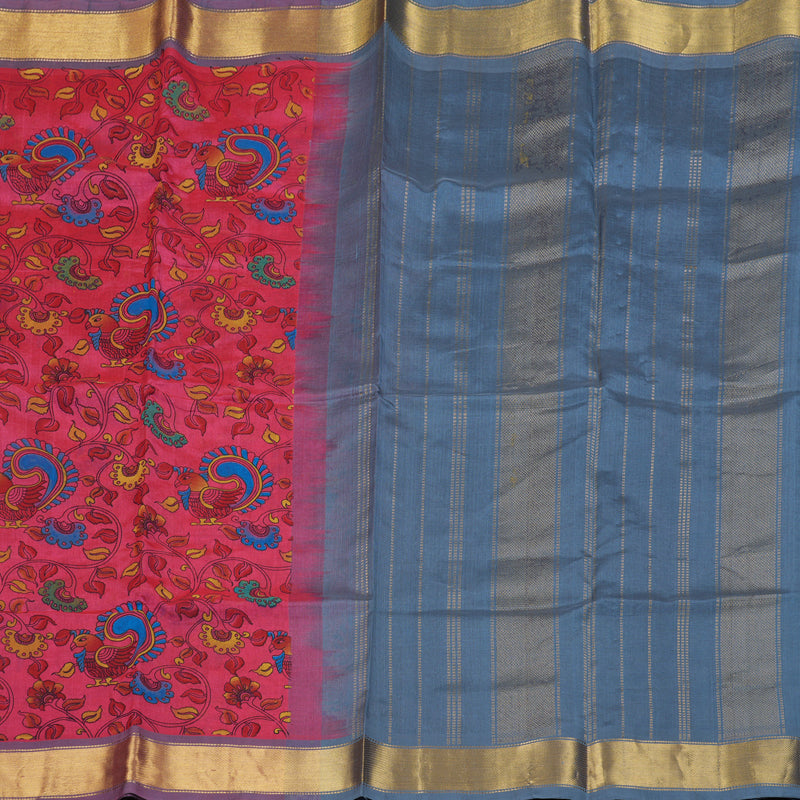 Hayagrivas Handloom Printed Silk Cotton Saree SWBD692K1-17