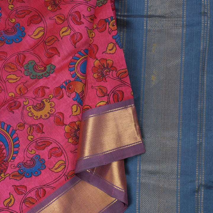 Hayagrivas Handloom Printed Silk Cotton Saree SWBD692K1-17