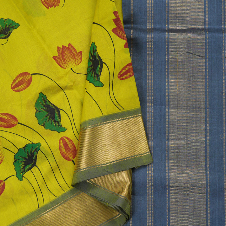 Hayagrivas Handloom Printed Silk Cotton Saree SWBD692K1-2