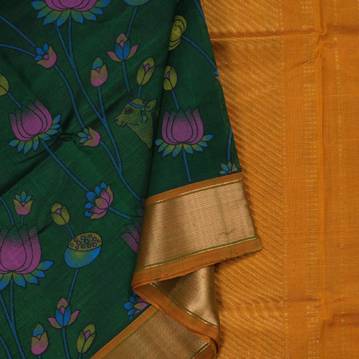 Hayagrivas Handloom Printed Silk Cotton Saree SWBD692K1-20