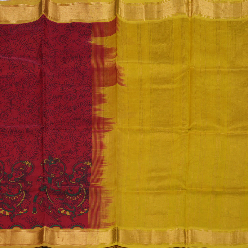 Hayagrivas Handloom Printed Silk Cotton Saree SWBD692K1-3