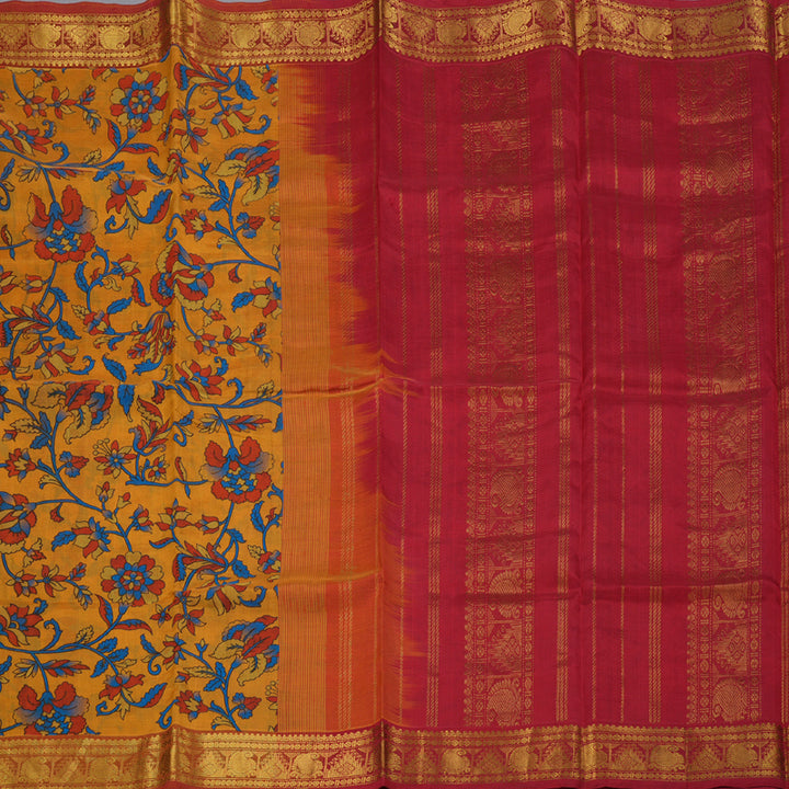 Hayagrivas Handloom Printed Silk Cotton Saree SWBD692K1-7