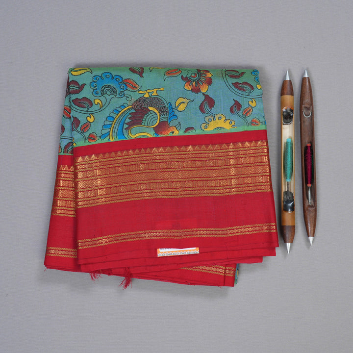 Hayagrivas Handloom Printed Silk Cotton Saree SWBD692K3-2