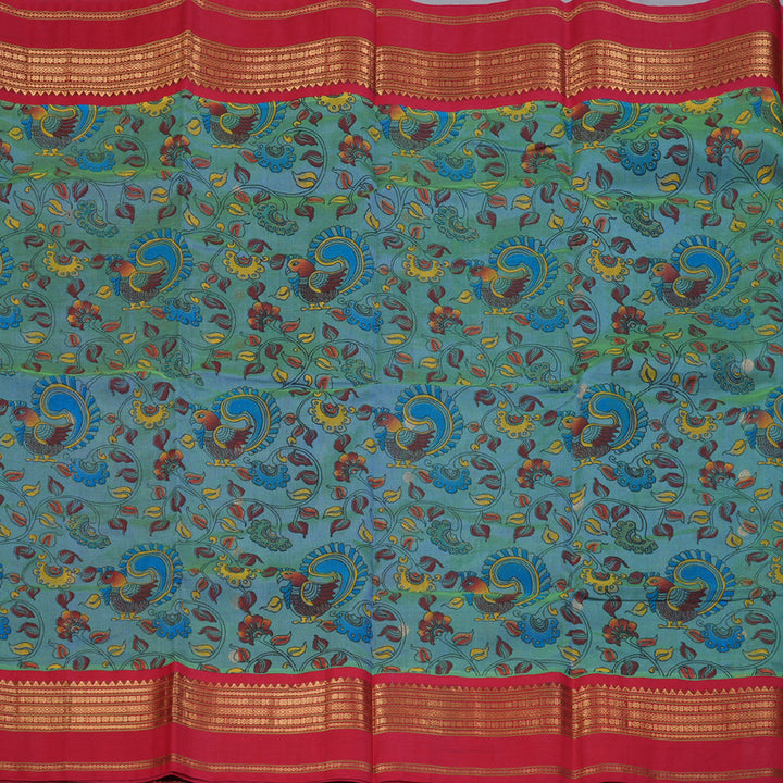 Hayagrivas Handloom Printed Silk Cotton Saree SWBD692K3-2