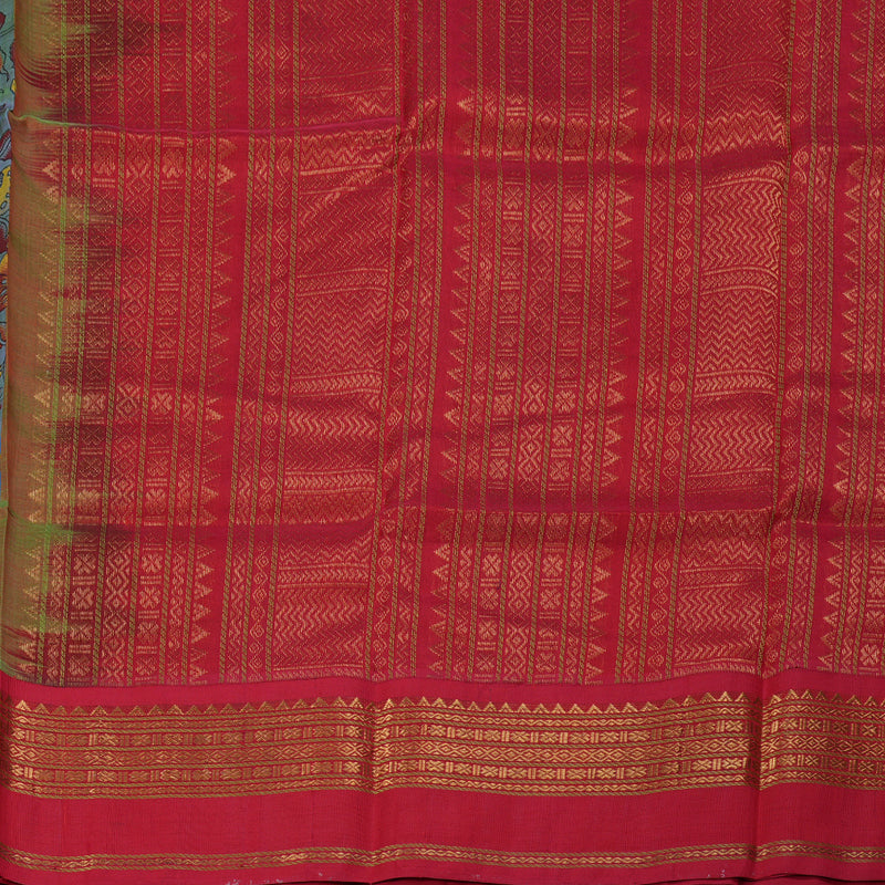 Hayagrivas Handloom Printed Silk Cotton Saree SWBD692K3-2