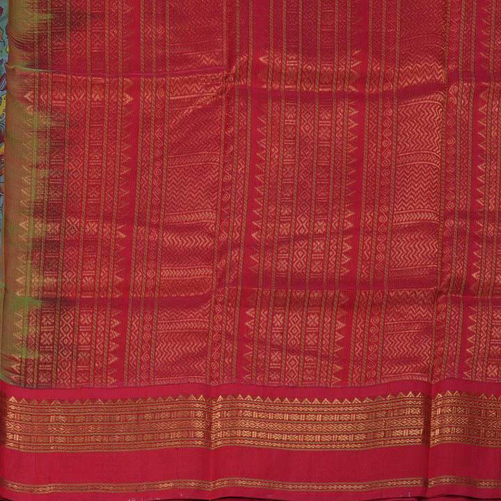 Hayagrivas Handloom Printed Silk Cotton Saree SWBD692K3-2