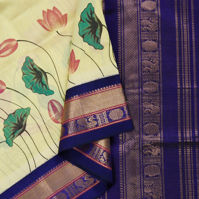 Hayagrivas Handloom Printed Silk Cotton Saree SWBD692K4-7