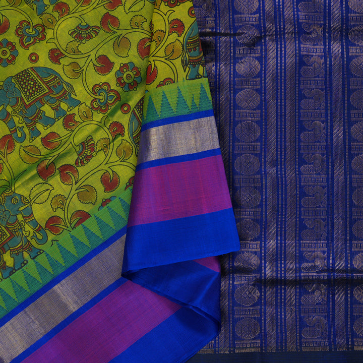 Hayagrivas Handloom Printed Silk Cotton Saree SWBD692K5-10