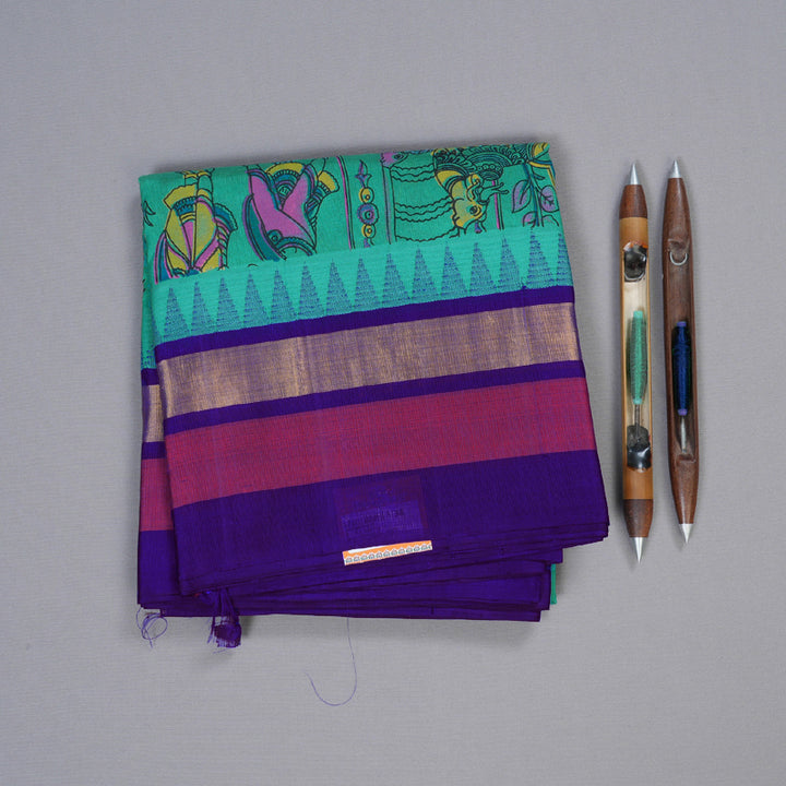 Hayagrivas Handloom Printed Silk Cotton Saree SWBD692K5-3