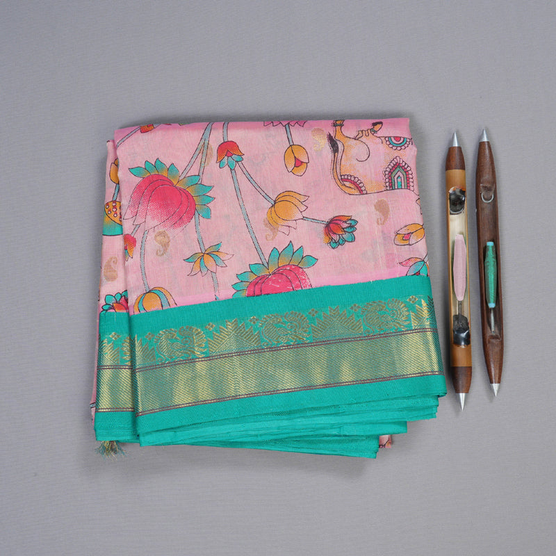 Hayagrivas Handloom Printed Silk Cotton Saree SWBE736A4-2