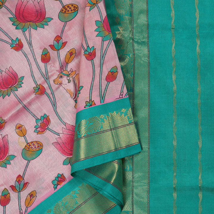 Hayagrivas Handloom Printed Silk Cotton Saree SWBE736A4-2
