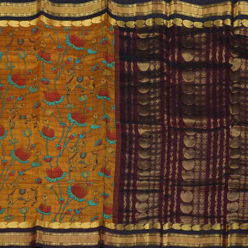 Hayagrivas Handloom Printed Silk Cotton Saree SWBE736A4-4