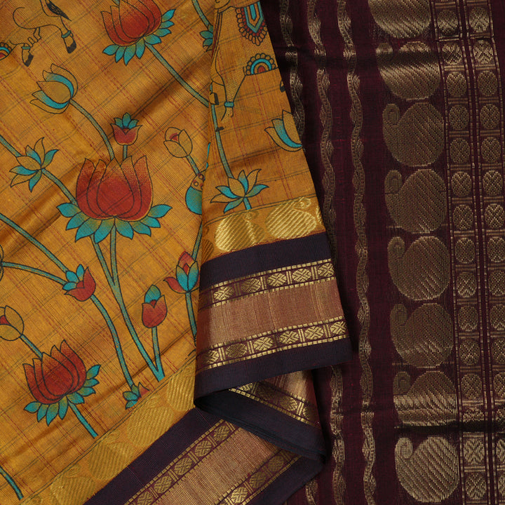 Hayagrivas Handloom Printed Silk Cotton Saree SWBE736A4-4