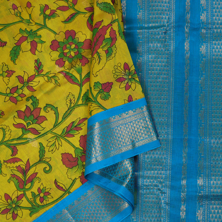 Hayagrivas Handloom Printed Silk Cotton Saree SWBE736A4-5