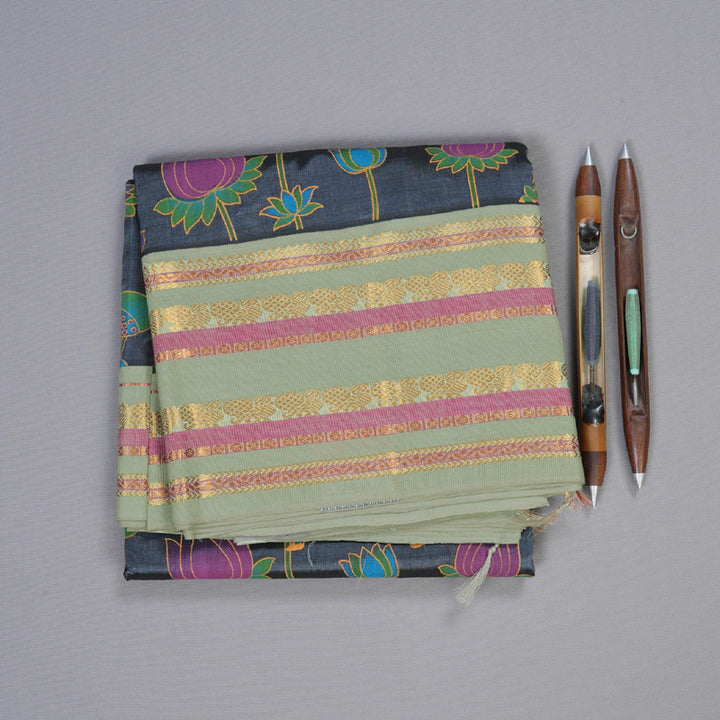 Hayagrivas Handloom Printed Silk Cotton Saree SWBE736A5-2