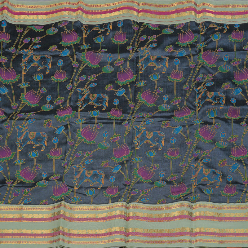Hayagrivas Handloom Printed Silk Cotton Saree SWBE736A5-2