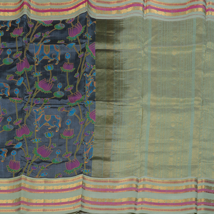 Hayagrivas Handloom Printed Silk Cotton Saree SWBE736A5-2