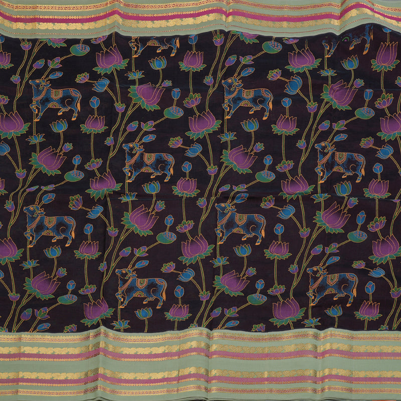 Hayagrivas Handloom Printed Silk Cotton Saree SWBE736A5-4