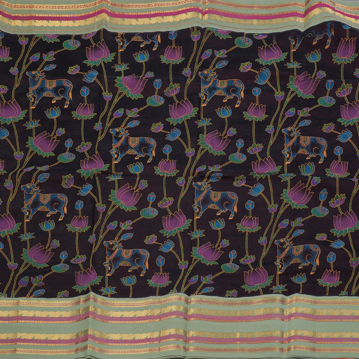 Hayagrivas Handloom Printed Silk Cotton Saree SWBE736A5-4