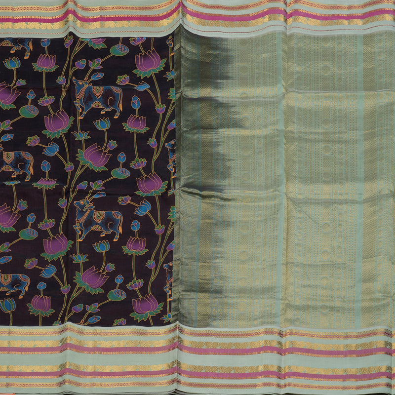 Hayagrivas Handloom Printed Silk Cotton Saree SWBE736A5-4