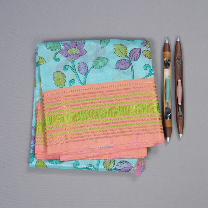 Hayagrivas Handloom Printed Silk Cotton Saree SWBE736A5-6