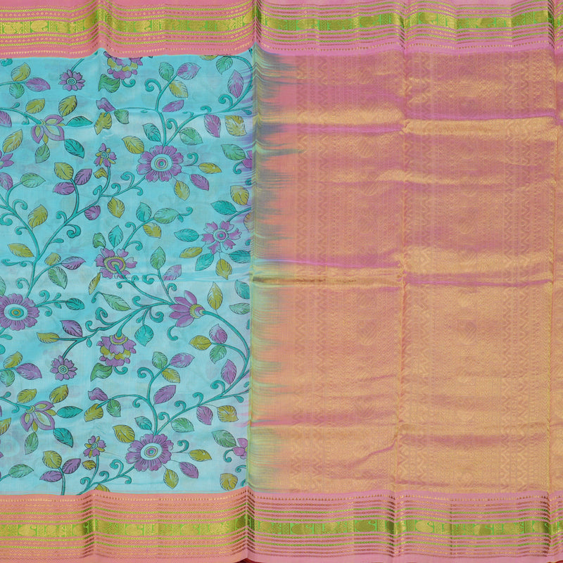 Hayagrivas Handloom Printed Silk Cotton Saree SWBE736A5-6