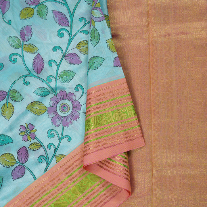 Hayagrivas Handloom Printed Silk Cotton Saree SWBE736A5-6