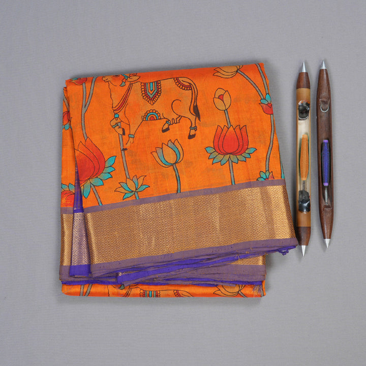 Hayagrivas Handloom Printed Silk Cotton Saree SWBE737A1-1