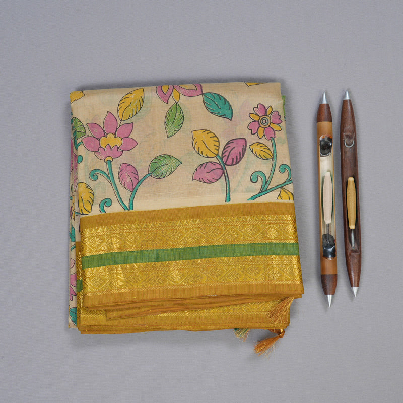 Hayagrivas Handloom Printed Silk Cotton Saree SWBE737A2-1
