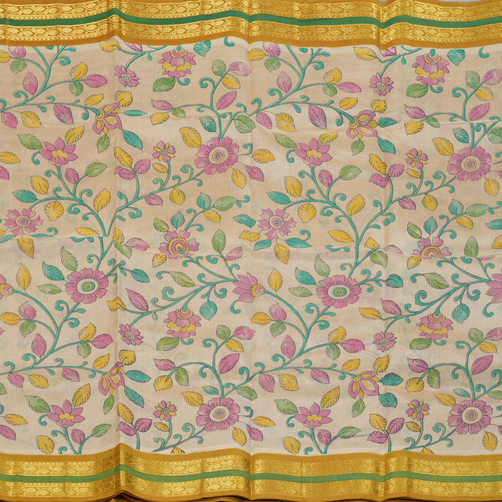 Hayagrivas Handloom Printed Silk Cotton Saree SWBE737A2-1