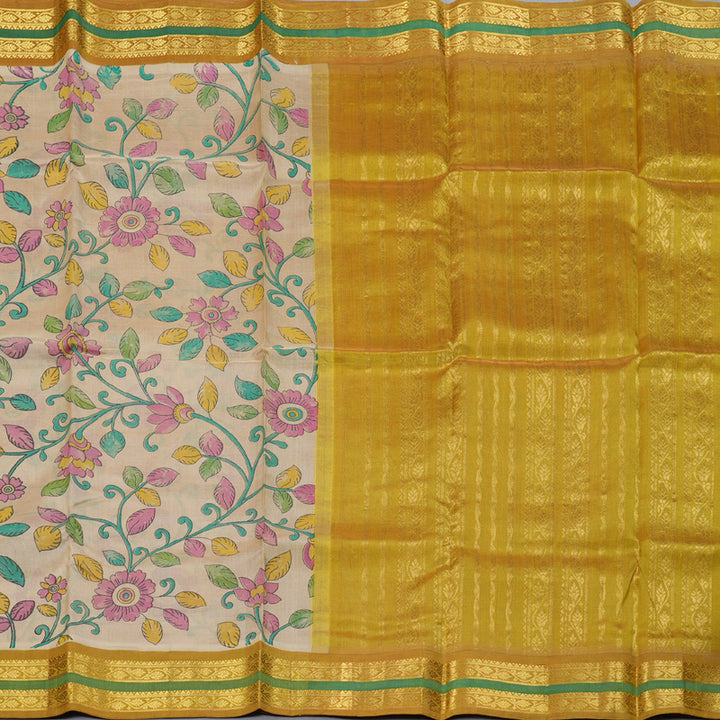 Hayagrivas Handloom Printed Silk Cotton Saree SWBE737A2-1